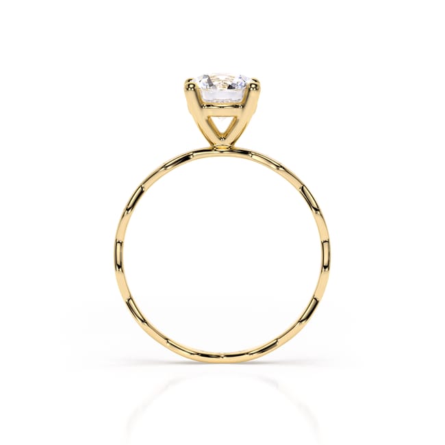 14 KT Yellow Gold Infinity Engagement Ring Round Cut 1.00 CT LGD