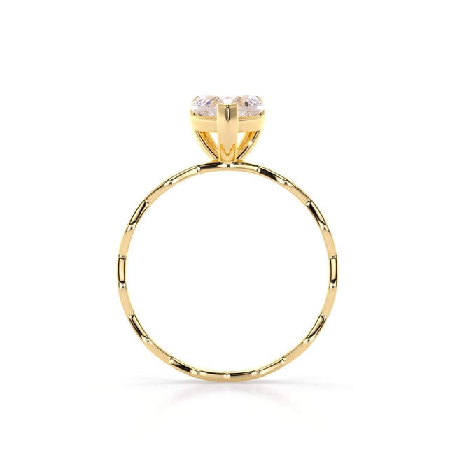 14 KT Yellow Gold Infinity Engagement Ring Heart Cut 1.00 CT LGD