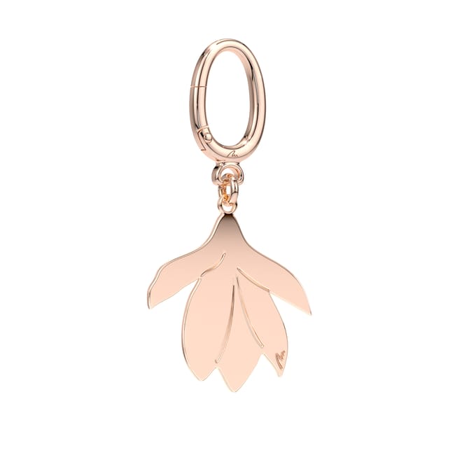 Breloc Magnolia, din alama placata cu aur roz