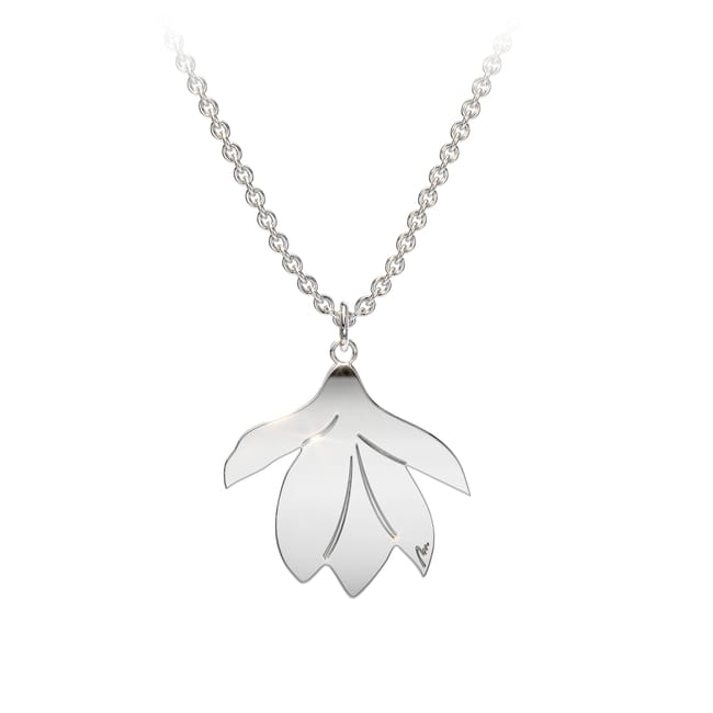 Pandantiv Magnolia, din aur alb 14 KT