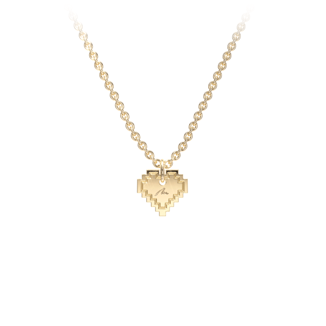 14 KT yellow gold Traditional Heart pendant