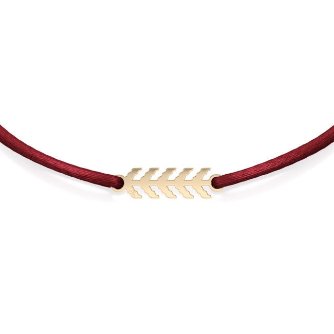 Bratara pe snur Spic Traditional, din aur galben 14 KT