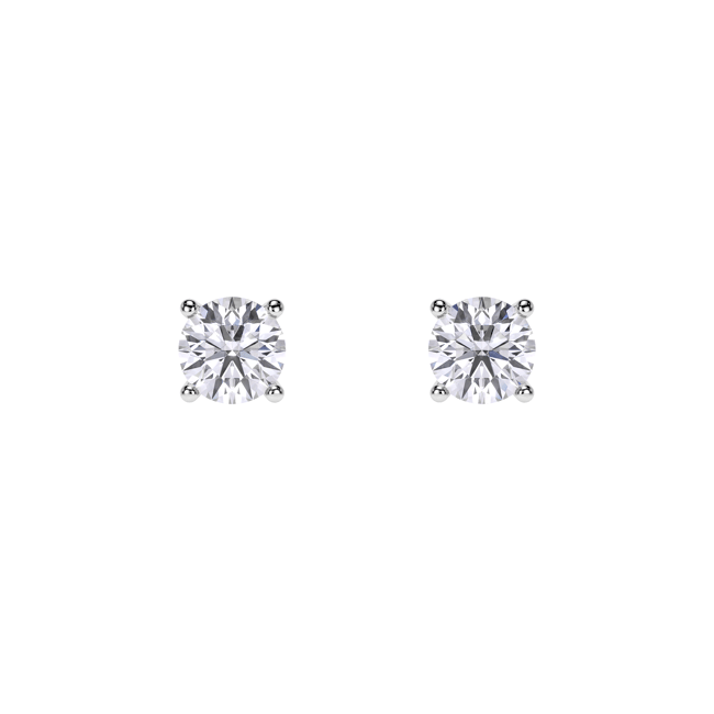 Cercei Studs, cu diamante de laborator de 1.02 CT, din aur alb 18 KT