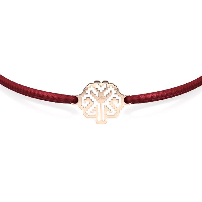 14 KT rose gold Tree of Life bracelet on string