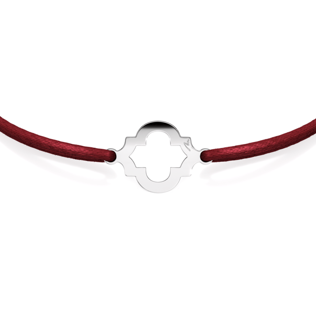 14 KT white gold Heart of Orient bracelet on string