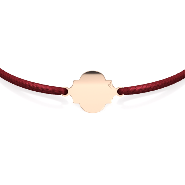 14 KT rose gold Full Heart of Orient bracelet on string