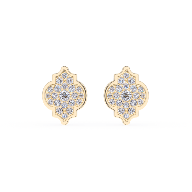 18 KT yellow gold Alaya L Diamonds 2.36 CT lab-grown diamonds earrings