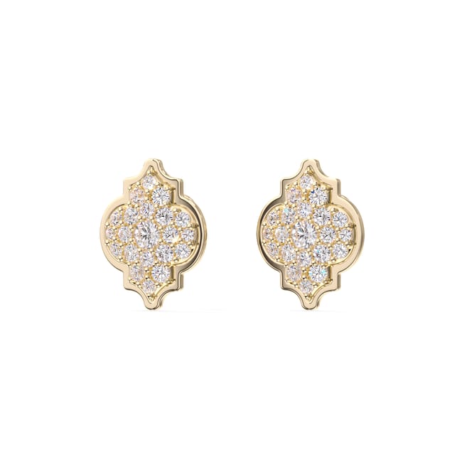 18 KT yellow gold Alaya L Diamonds 2.36 CT lab-grown diamonds earrings