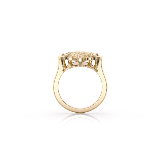 18 KT yellow gold Aman Pinky Diamonds, with 1.19 CT lab-grown diamonds