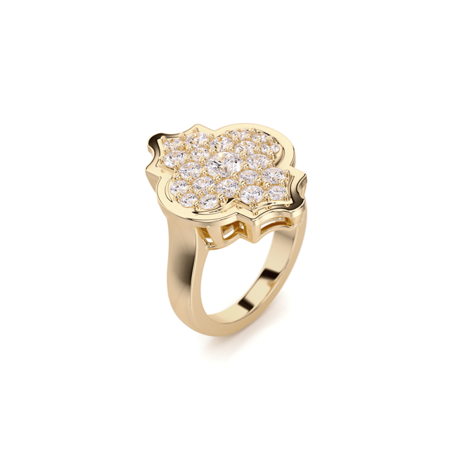 18 KT yellow gold Aman Pinky Diamonds, with 1.19 CT lab-grown diamonds