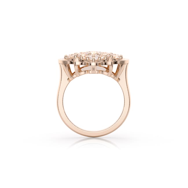 18 KT rose gold Aman L Diamonds, with 2.09 CT lab-grown diamonds