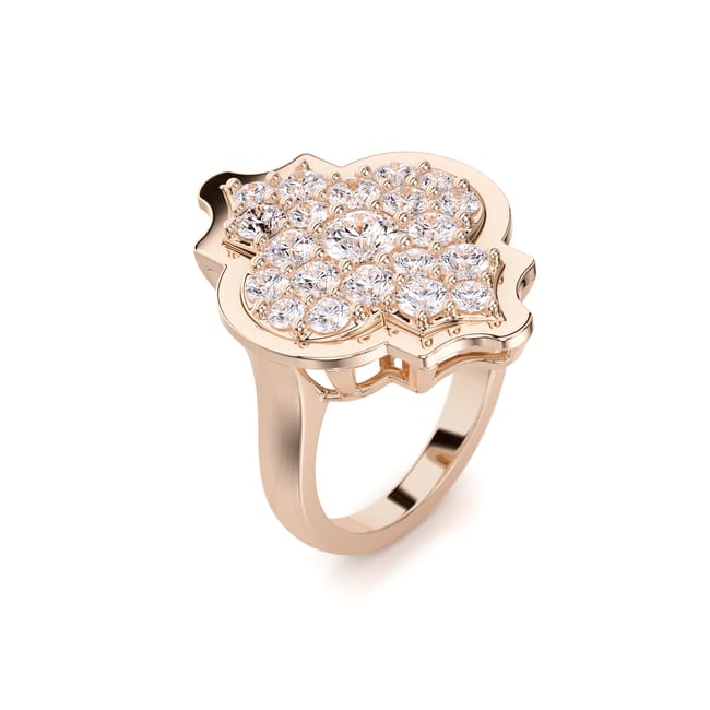18 KT rose gold Aman L Diamonds, with 2.09 CT lab-grown diamonds