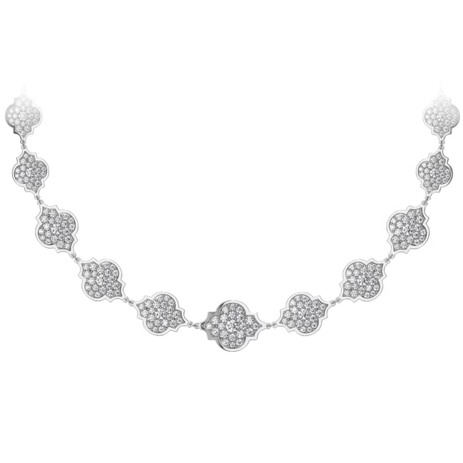 18 KT white gold Aman Diamonds 11.60 CT lab-grown diamonds necklace