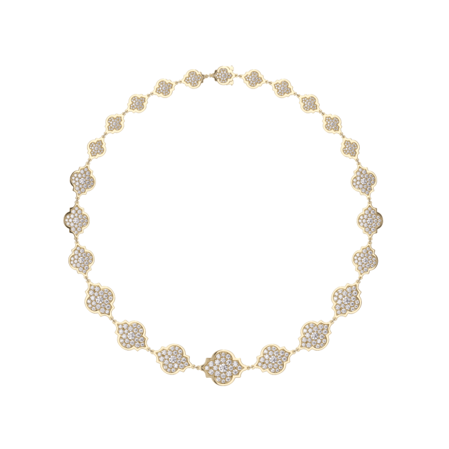 18 KT yellow gold Aman Diamonds 11.60 CT lab-grown diamonds necklace