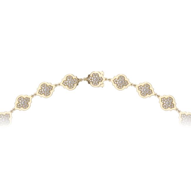 18 KT yellow gold Aman Diamonds 11.60 CT lab-grown diamonds necklace