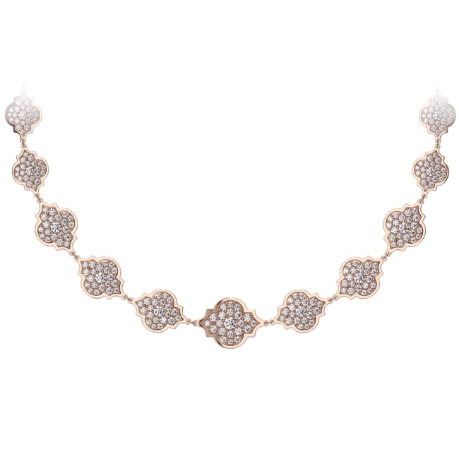18 KT rose gold Aman Diamonds 11.60 CT lab-grown diamonds necklace