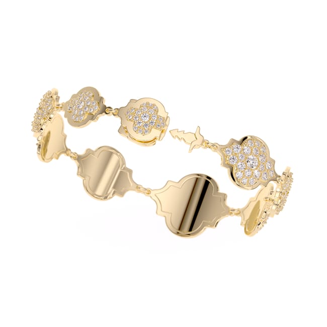 18 KT yellow gold Aman Diamonds 5.40 CT lab-grown diamonds bracelet