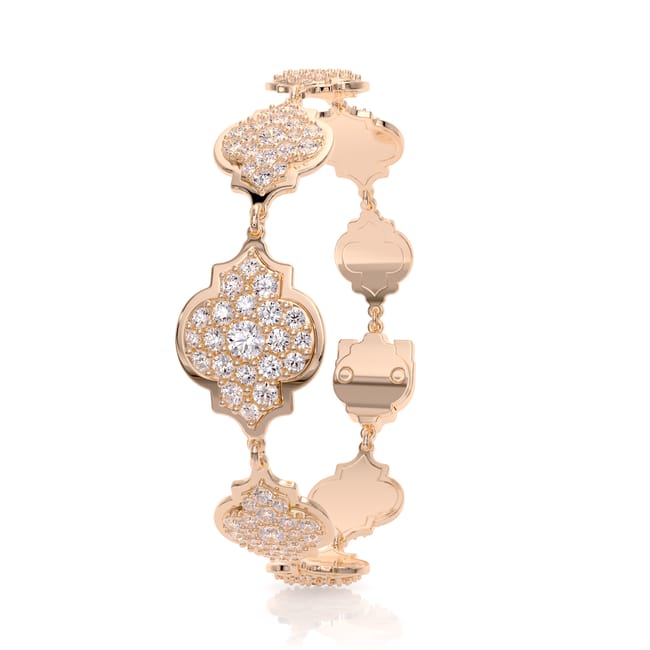 18 KT rose gold Aman Diamonds 5.40 CT lab-grown diamonds bracelet