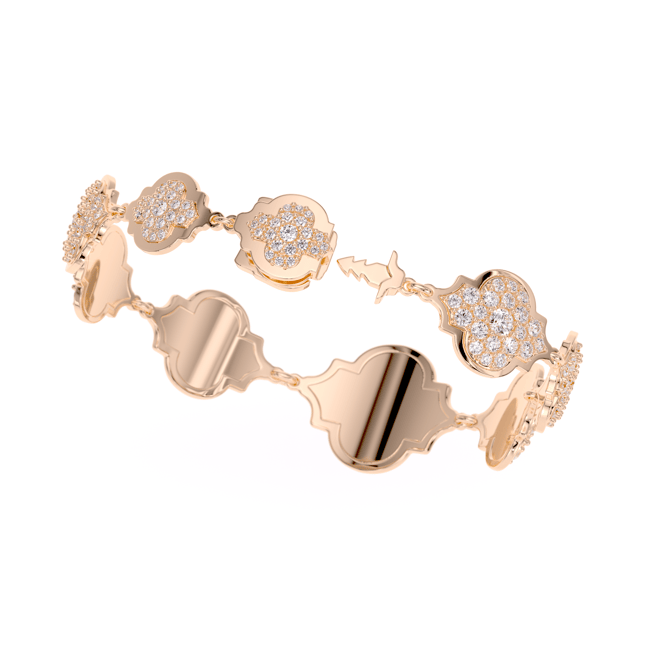 18 KT rose gold Aman Diamonds 5.40 CT lab-grown diamonds bracelet