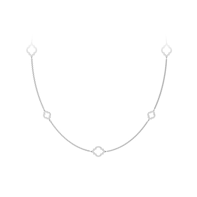 18 KT white gold Amina Diamonds 6.38 CT lab-grown diamonds necklace