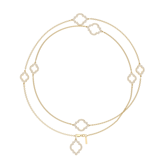 18 KT yellow gold Amina Diamonds 6.38 CT lab-grown diamonds necklace