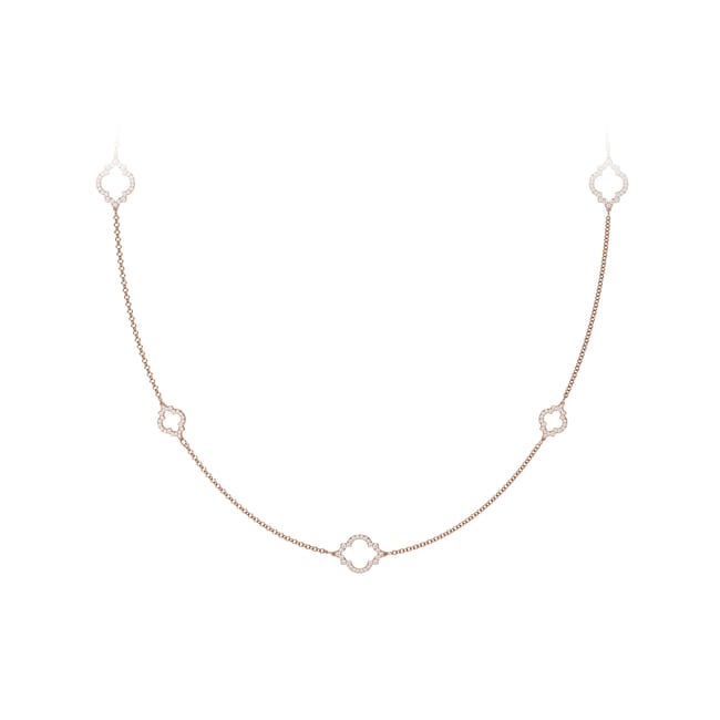 18 KT rose gold Amina Diamonds 6.38 CT lab-grown diamonds necklace