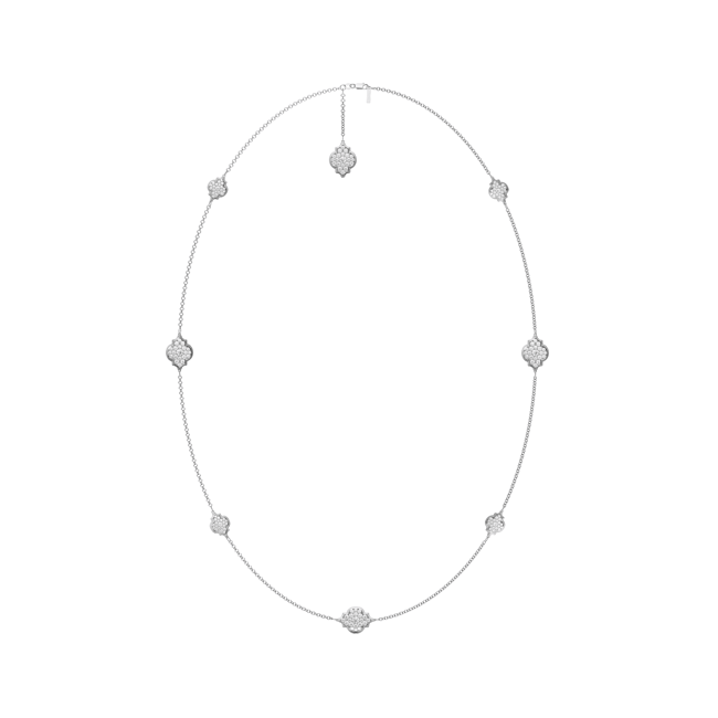 18 KT white gold Amina Full Pavé 6.27 CT lab-grown diamonds necklace