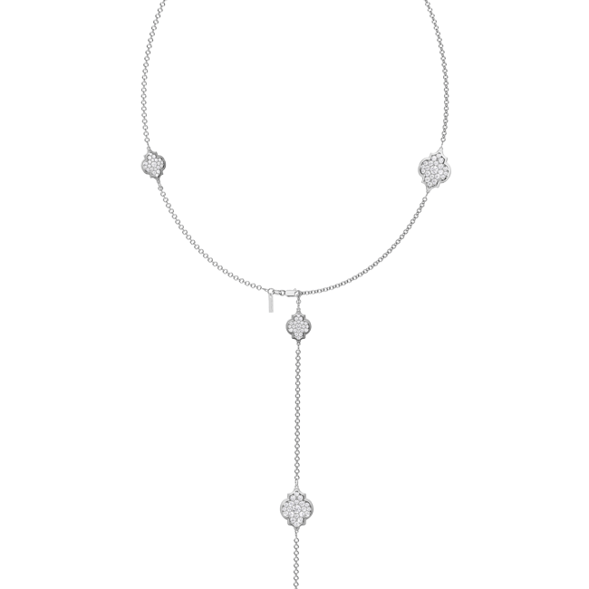18 KT white gold Amina Full Pavé 6.27 CT lab-grown diamonds necklace