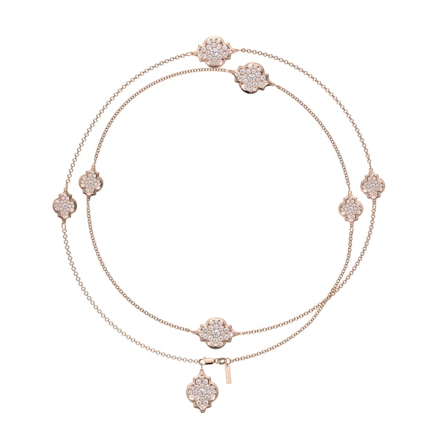 18 KT rose gold Amina Full Pavé 6.27 CT lab-grown diamonds necklace