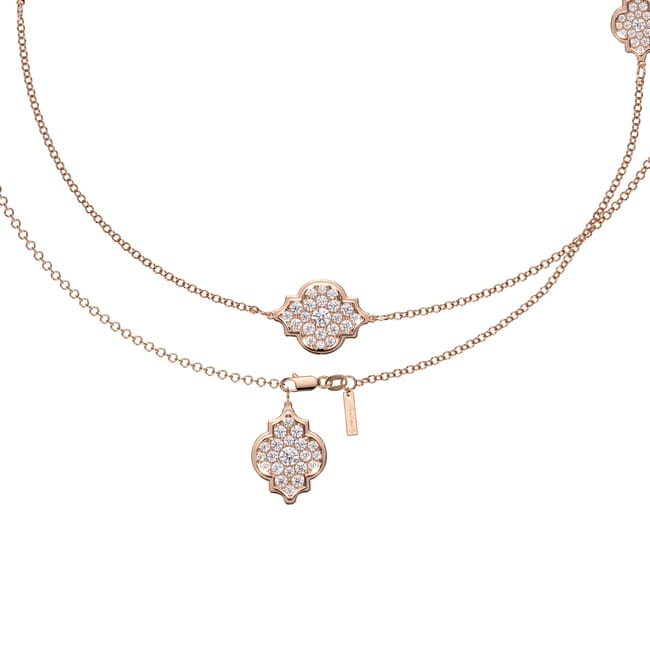18 KT rose gold Amina Full Pavé 6.27 CT lab-grown diamonds necklace