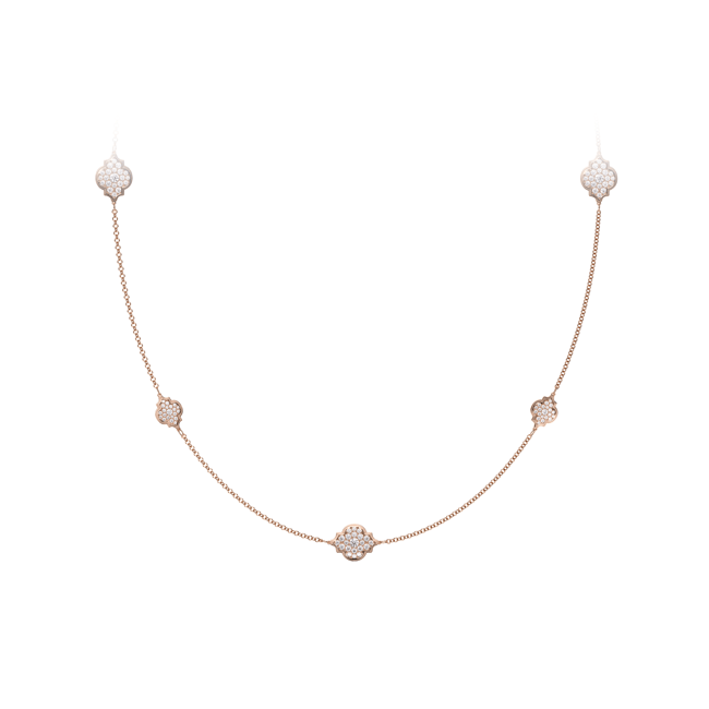 18 KT rose gold Amina Full Pavé 6.27 CT lab-grown diamonds necklace