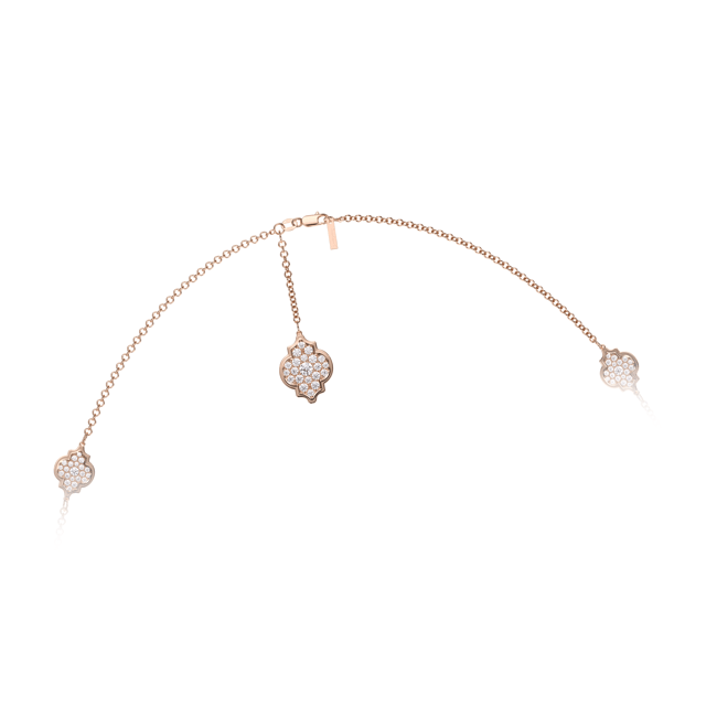 18 KT rose gold Amina Full Pavé 6.27 CT lab-grown diamonds necklace