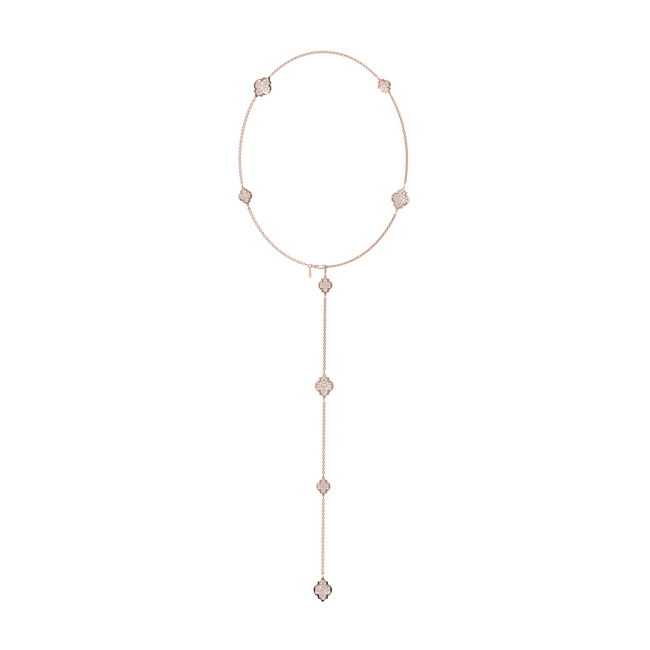 18 KT rose gold Amina Full Pavé 6.27 CT lab-grown diamonds necklace