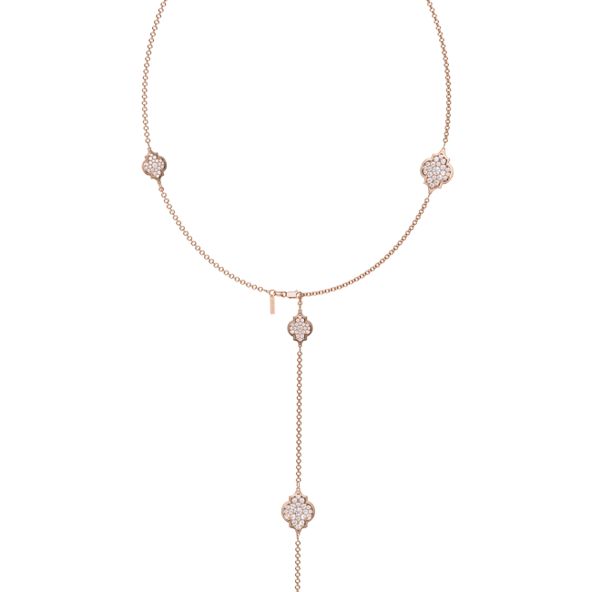 18 KT rose gold Amina Full Pavé 6.27 CT lab-grown diamonds necklace