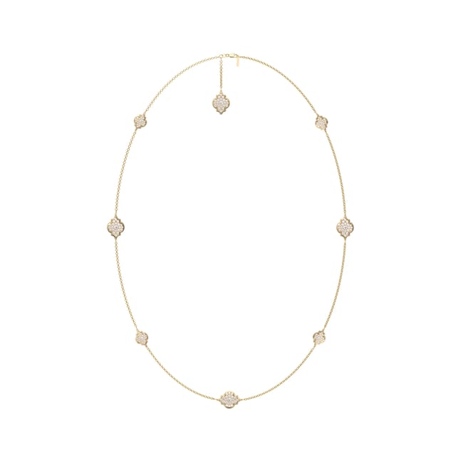 18 KT yellow gold Amina Full Pavé 6.27 CT lab-grown diamonds necklace