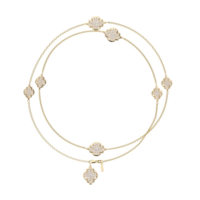 18 KT yellow gold Amina Full Pavé 6.27 CT lab-grown diamonds necklace