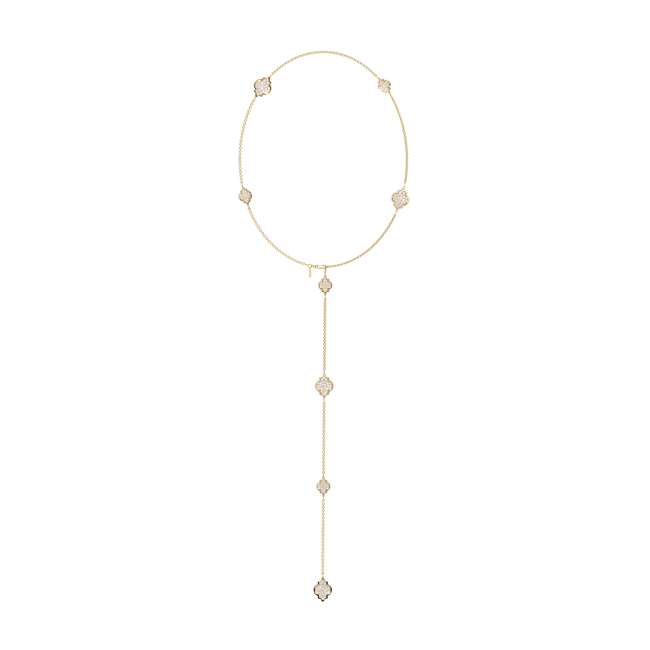 18 KT yellow gold Amina Full Pavé 6.27 CT lab-grown diamonds necklace
