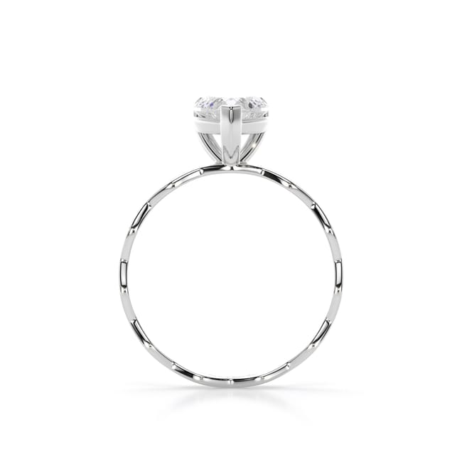 14 KT White Gold Infinity Engagement Ring Heart Cut 1.02 CT DVS1 LGD