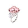 Inel din platina cu morganit si diamante de laborator, Trilogy The Grand Morganite