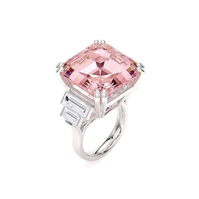 Platinum Morganite and Lab grown diamonds Trilogy The Grand Morganite