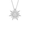 Lantisor cu pandant Venus pavat cu diamante de laborator, din aur alb de 18 KT