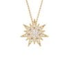 Lantisor cu pandant Venus pavat cu diamante de laborator, din aur galben de 18 KT