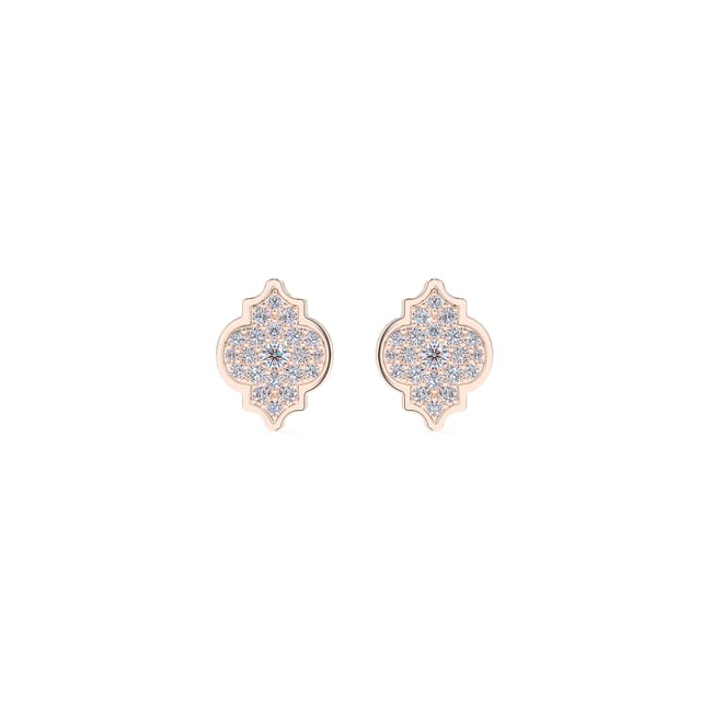 18 KT rose gold Alaya M Diamonds earrings, with 0.75 CT lab-grown diamonds