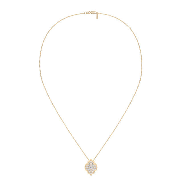 18 KT yellow gold Alaya S Diamonds necklace, with 0.38 CT lab-grown diamonds