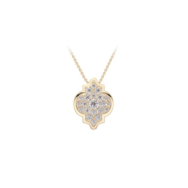 18 KT yellow gold Alaya S Diamonds necklace, with 0.38 CT lab-grown diamonds