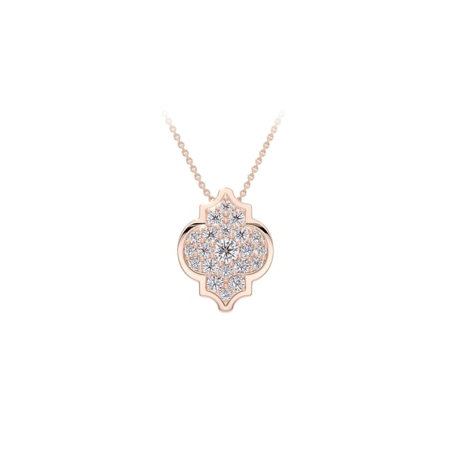 18 KT rose gold Alaya S Diamonds necklace, with 0.38 CT lab-grown diamonds