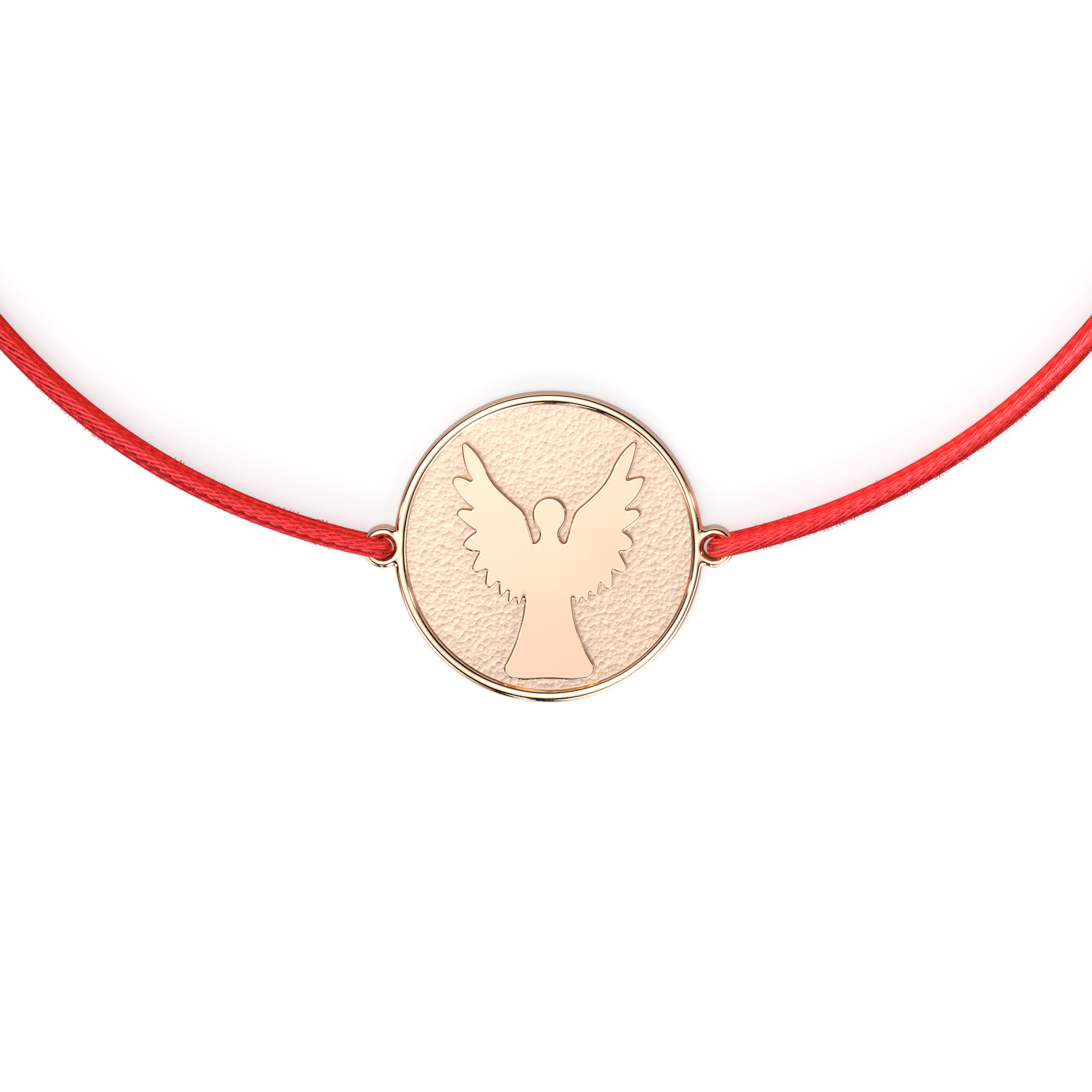 14 k rose gold Archangel Michael on string bracelet