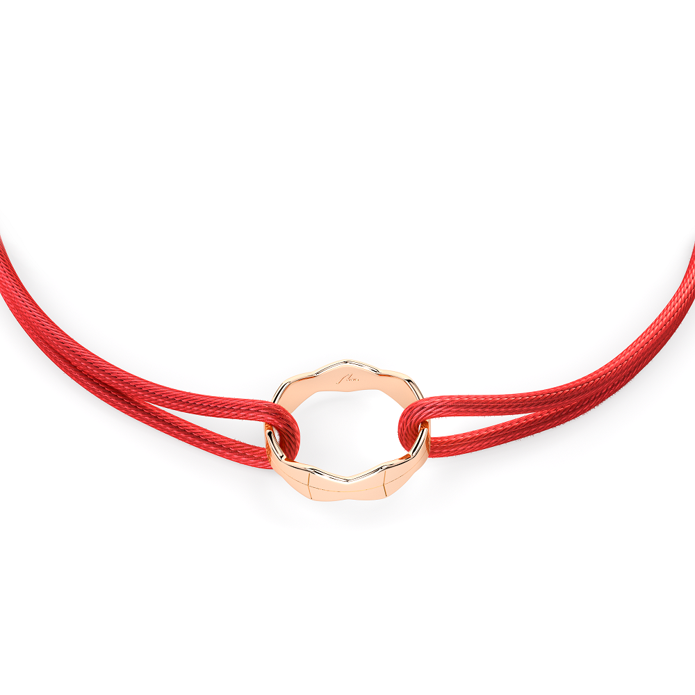 Single Infinity on string bracelet in rose gold