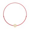 Yellow gold Traditional Heart on string bracelet