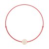14 k rose gold Traditional Clover on string bracelet